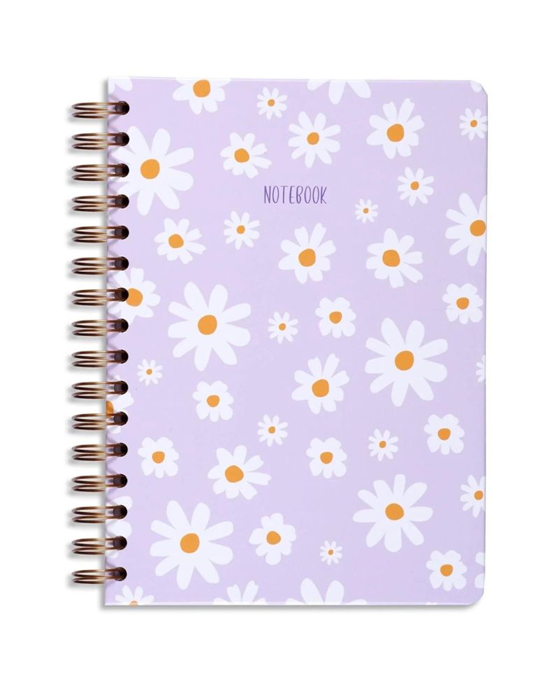 Matt Notebook A5 15x21 Cm Spiralli Çizgili Tarihsiz Not Defteri Papatya